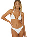 PilyQ swimwear Isla triangle bikini top white