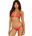PilyQ swimwear Red triangle bikini top