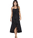 Saman tropical wear Paréo noir pour dames