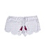 PilyQ swimwear Lace diva swim shorts white