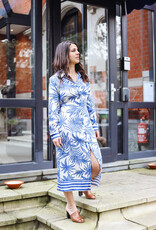 Robe Reya-Ecru & Bleu