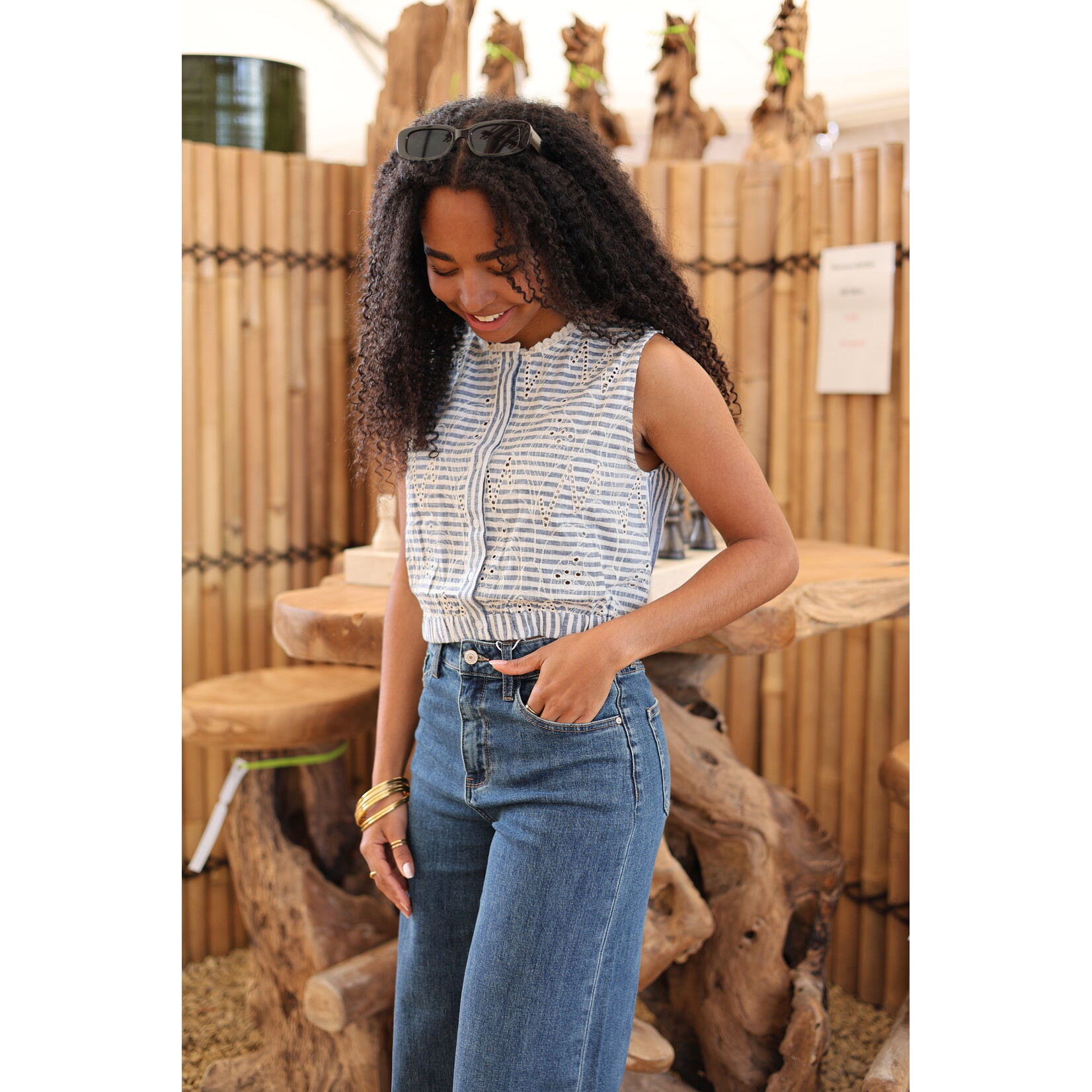 Top Talyta Ligné Broderie