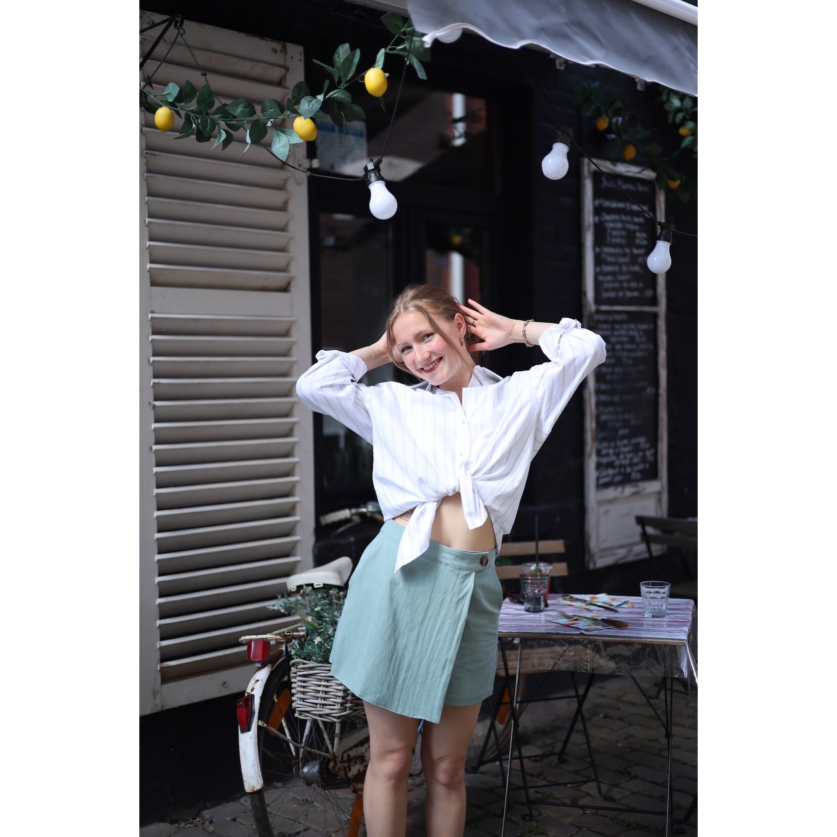 Chemise en coton ligné Calita