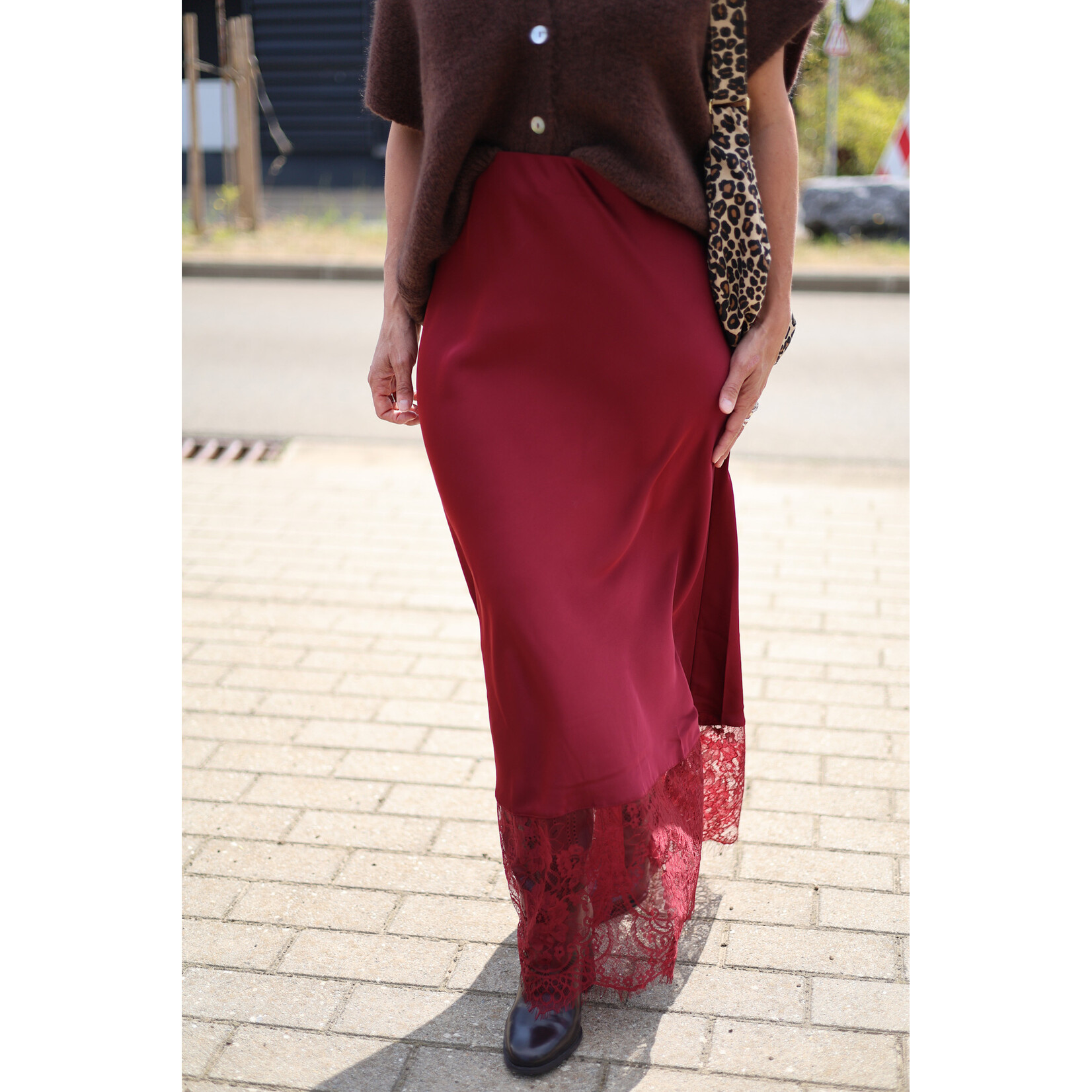 Jupe Jastina Satin Dentelle