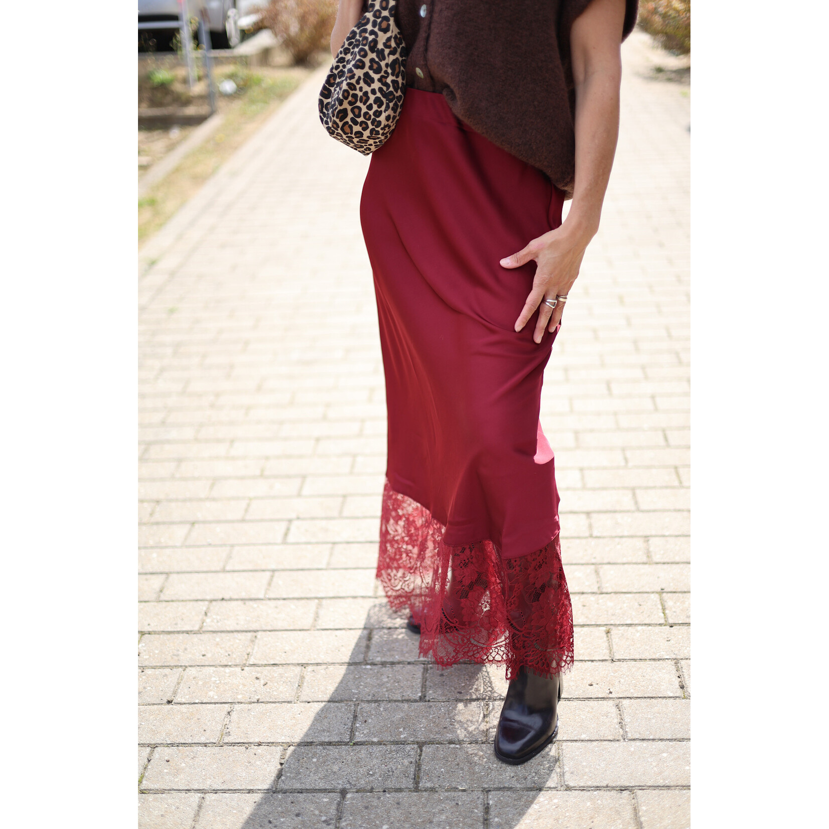 Jupe Jastina Satin Dentelle