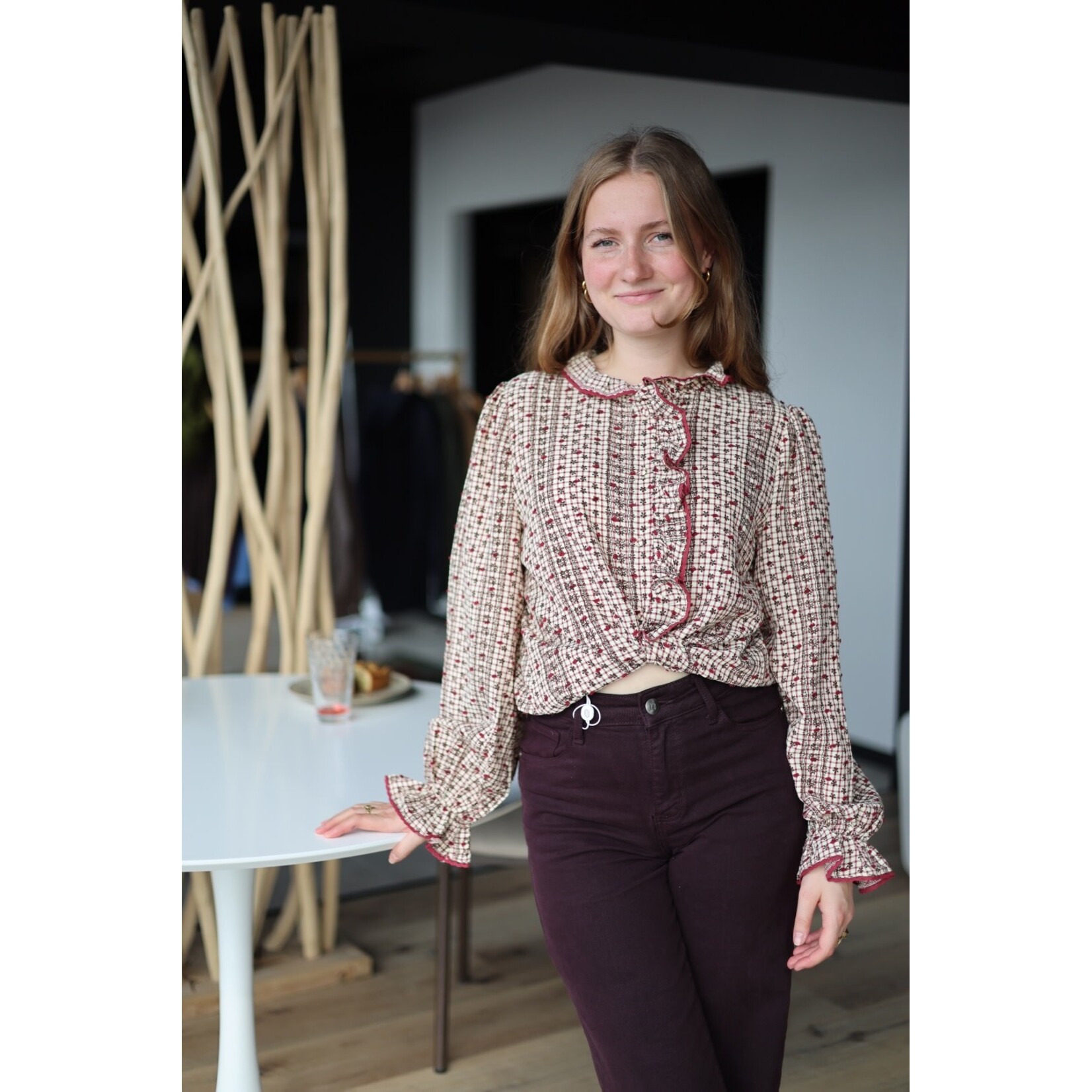 Chemise Chica Carreaux Fleuri