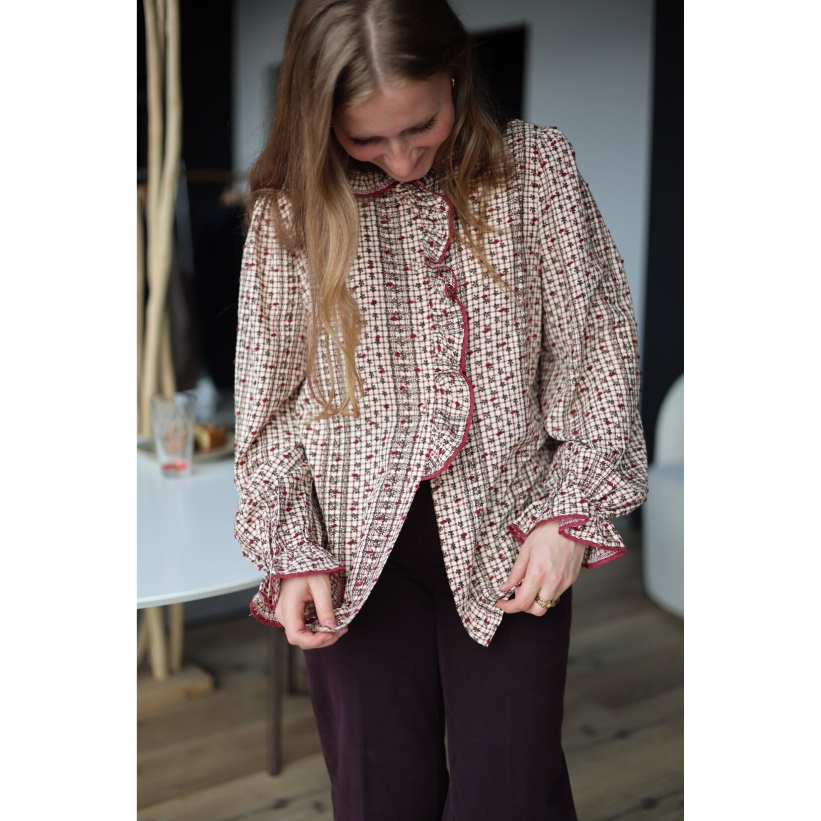 Chemise Chica Carreaux Fleuri