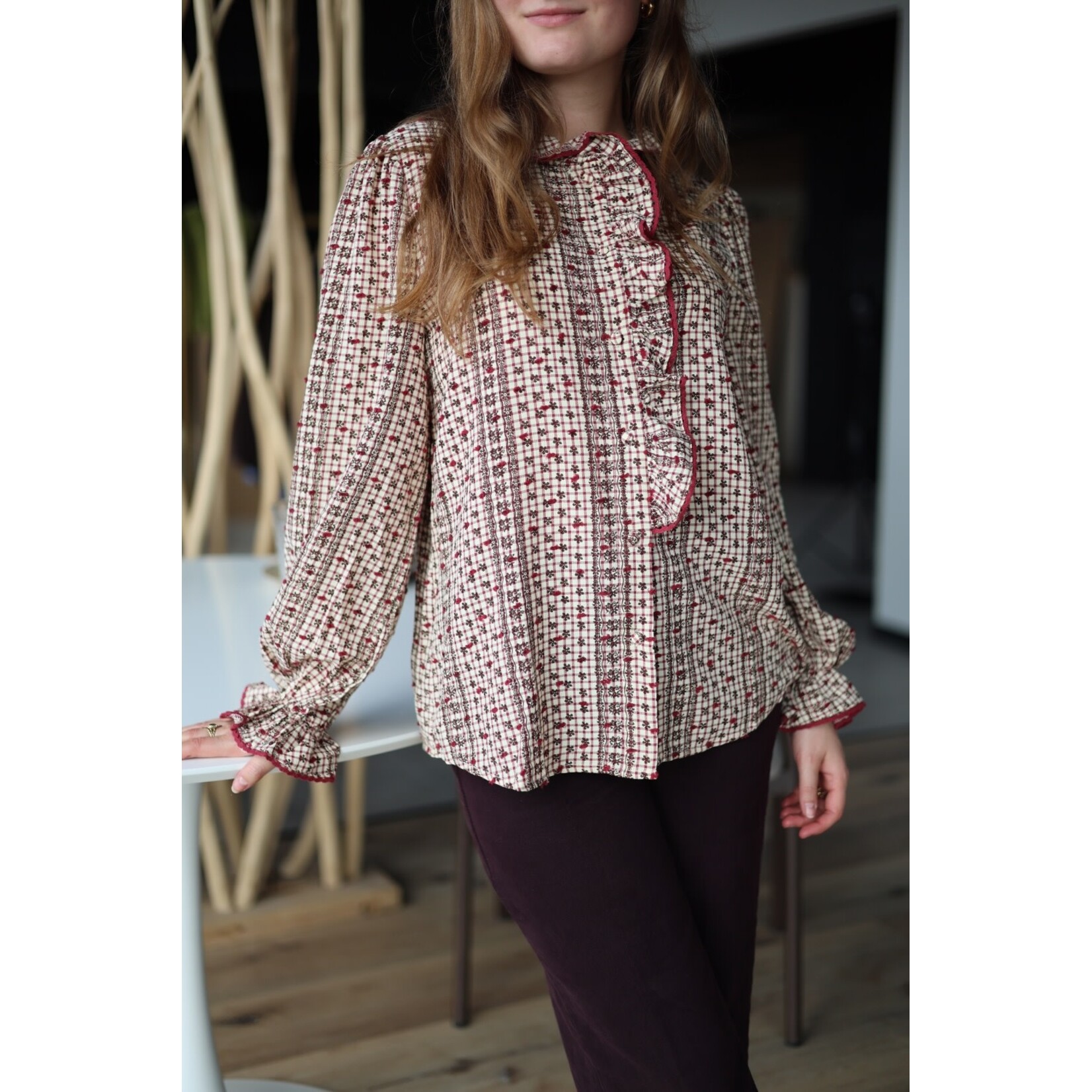Chemise Chica Carreaux Fleuri