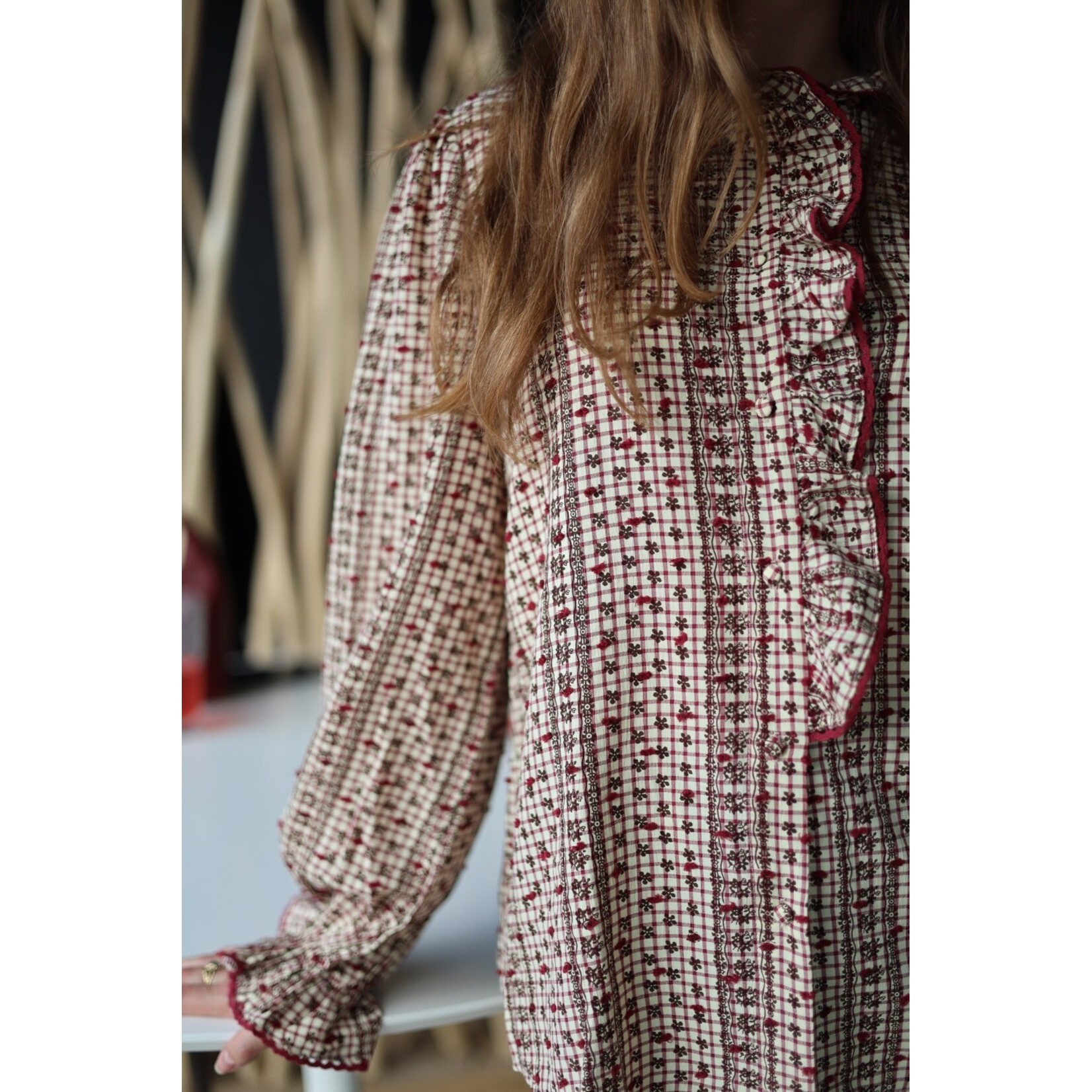 Chemise Chica Carreaux Fleuri