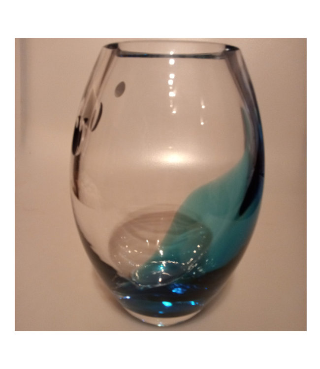 Leerdam Glaskunstvase Essilor