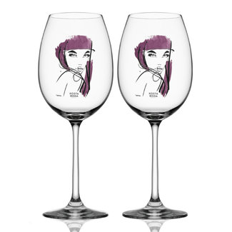 Sara Woodrow Kosta Boda wijnglas