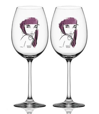 Sara Woodrow Kosta Boda wijnglas