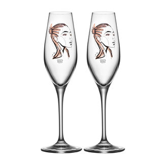 Sara Woodrow Kosta Boda champagneglas