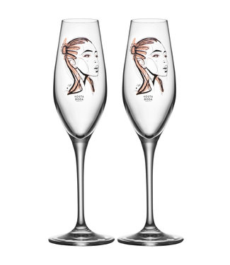 Kosta Boda All About You champagneglas Forever Yours 23 cl (2-pack)