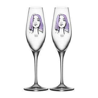 Sara Woodrow Kosta Boda champagnerglas