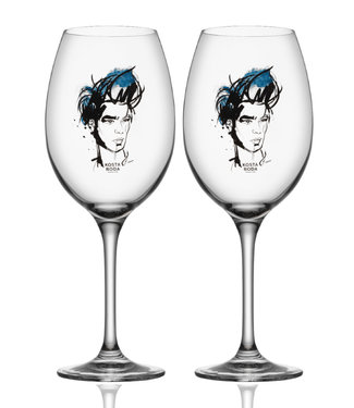 Sara Woodrow Kosta Boda weinglas