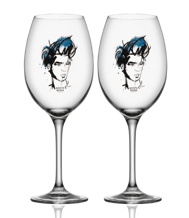 Sara Woodrow Kosta Boda wijnglas