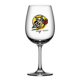 Ulrica Hydman-Vallien Kosta Boda wijnglas Stay Wise