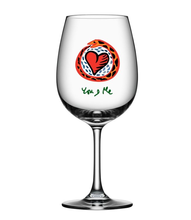 Ulrica Hydman-Vallien Kosta Boda wijnglas You & Me