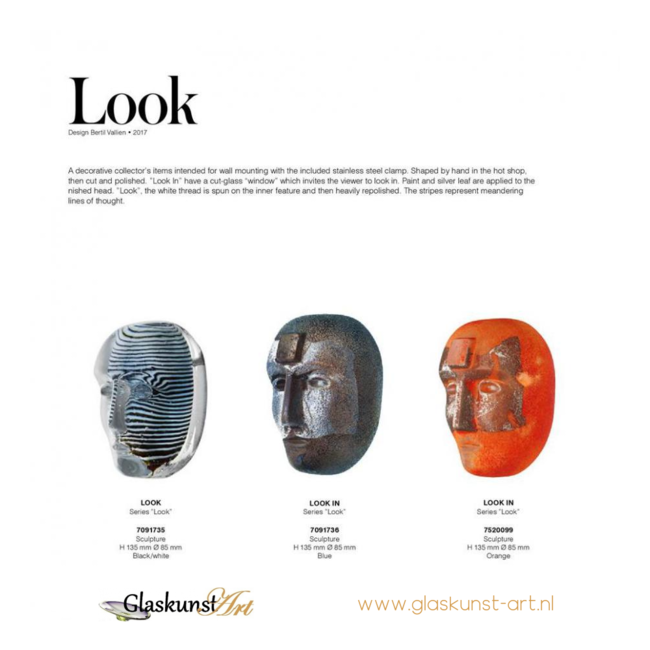 Kosta Boda Brains LOOK IN oranje