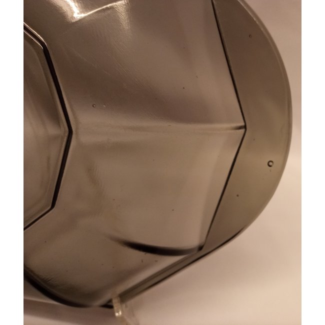 Leerdam schaal persglas grijs 1921