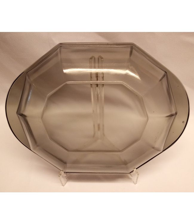 Leerdam Schale Pressglas grau 1921