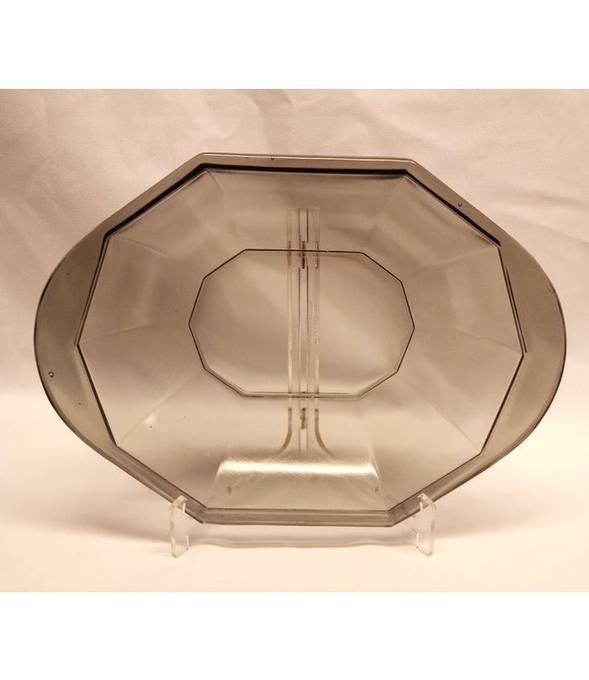 Leerdam Schale Pressglas grau 1921