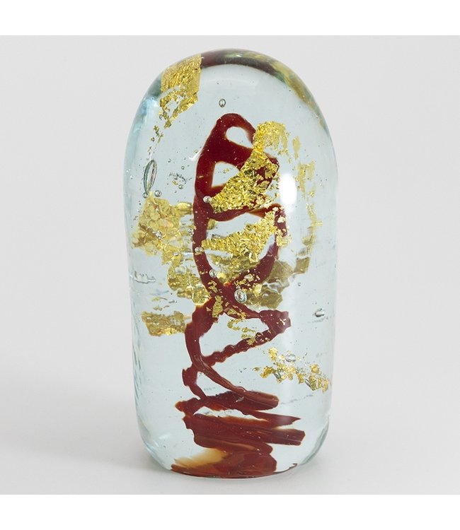Glaskunst Art Glaskunst object 'Golden Dream', rood