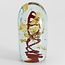 Glaskunst Art Glaskunst object 'Golden Dream' rood