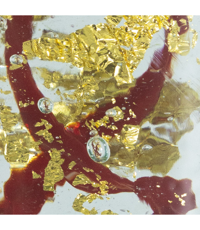 Glaskunstwerk 'Golden Dream' rood