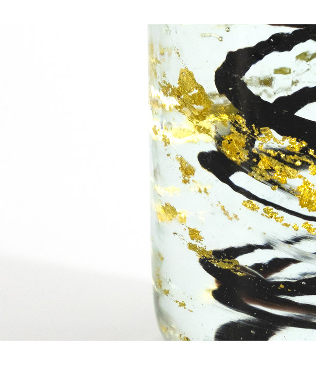 Glaskunstwerk 'Golden Dream' zwart