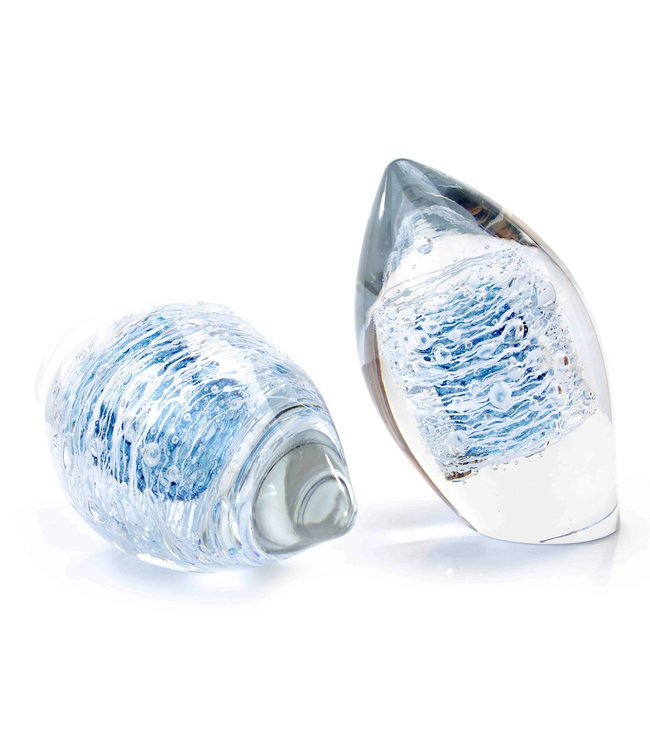 Ozzaro Kristal Tsjechië Kristallen object 'Knot' Blauw/Wit