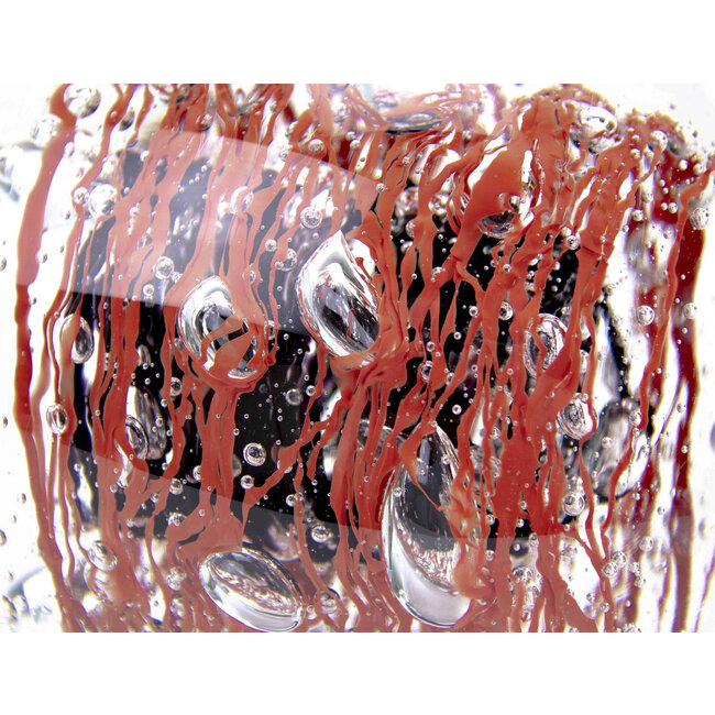 Ozzaro Crystal glaskunst Knot rood/zwart
