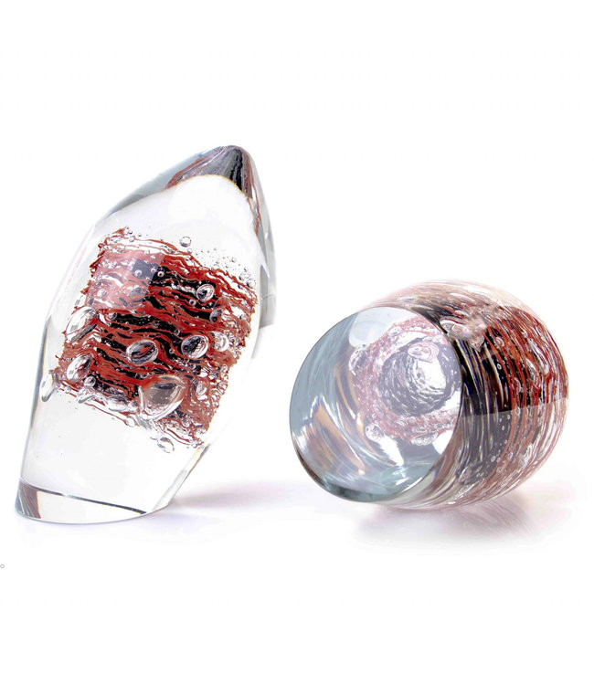 Ozzaro Crystal - Kristallen object 'Knot' Rood/Zwart