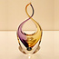 Glas sculptuur 'Flame' amethist/goldtopaz