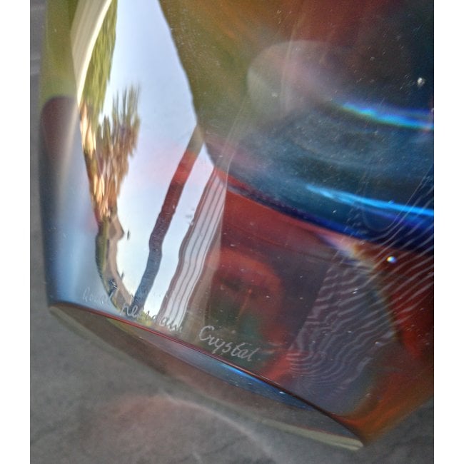 Leerdam Glaskunst - regenboog vaas