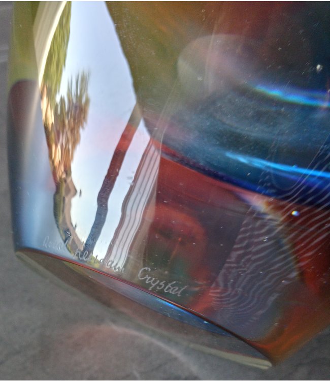 Leerdam Glaskunst - regenboog vaas