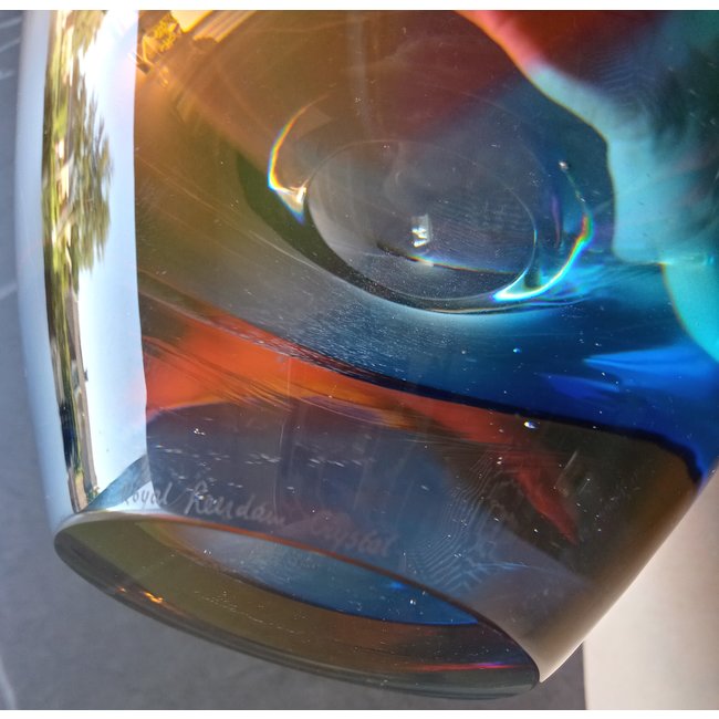 Leerdam Glaskunst - regenboog vaas