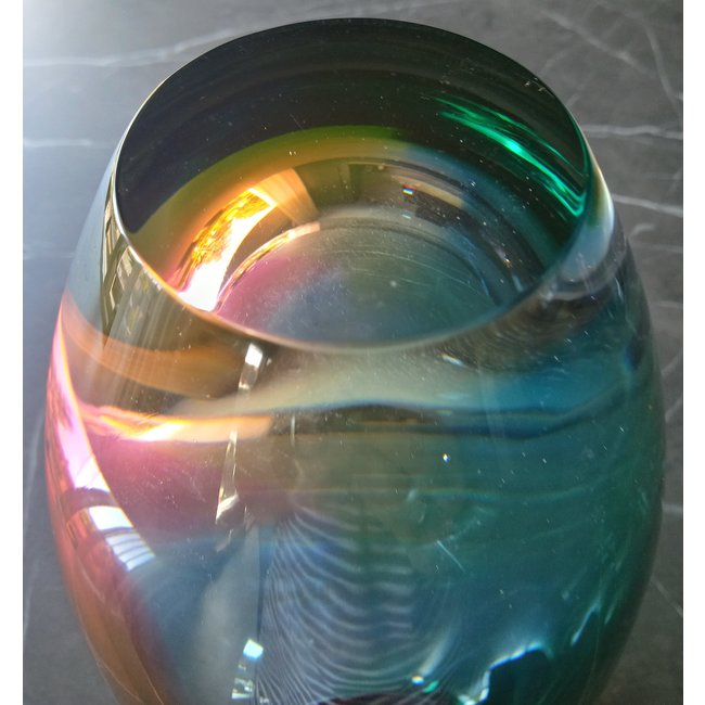 Leerdam Glaskunst - regenboog vaas