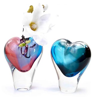 Ozzaro Kristal Tsjechië Ozzaro kristal vaas 'Heart Of Colour'