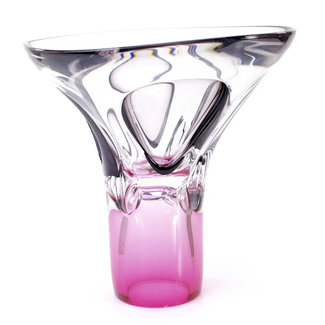 Ozzaro Kristal Tsjechië Ozzaro Crystal glasobject Helder/Roze