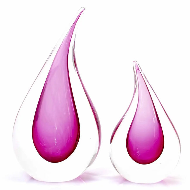 Ozzaro glas druppel Roze