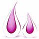 Ozzaro Kristal Tsjechië Ozzaro glas druppel Roze Ozzaro Kristal Tsjechië Ozzaro glas druppel Roze