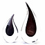 Ozzaro glas druppel Zwart