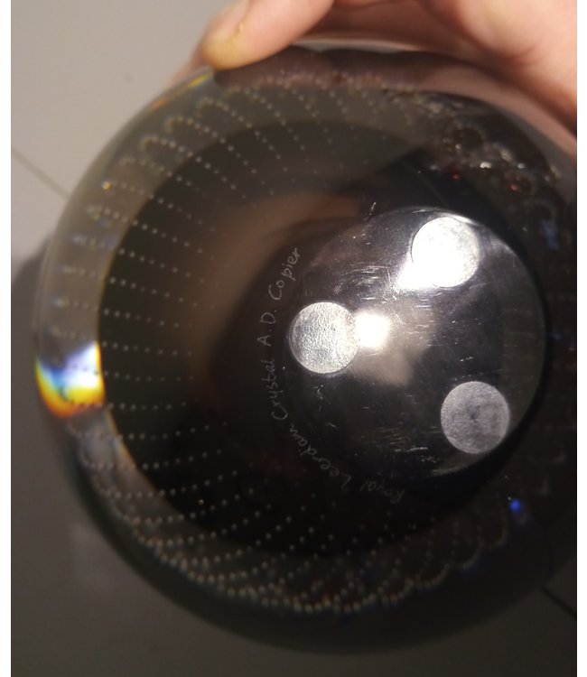 Leerdam Spijkerbol Ø12cm - donkerbruin