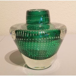 Royal Leerdam Crystal Floris Meydam -  Spijkervaasje groen 1950