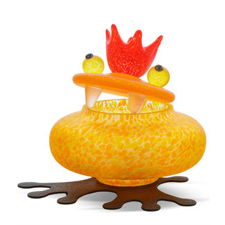 Glasstudio Borowski Borowski schaal Boxy oranje