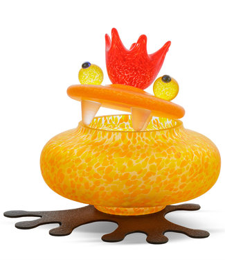 Glasstudio Borowski Borowski schaal Boxy oranje