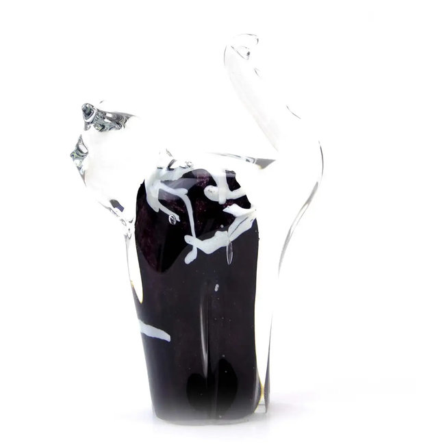 Glas Katze Schwarz