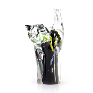 Loranto Glas - Kat van Glas zwart/multi